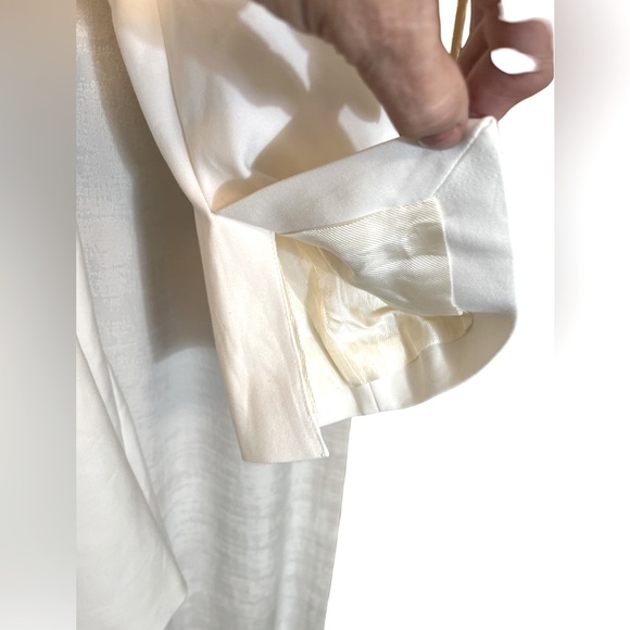 Zara Size L NWT Ivory Long Sleeve Back Vent Blazer Jumpsuit Romper (0432) - Picture 10 of 15